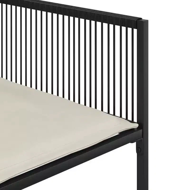 Ensemble de repas de jardin vidaXL avec coussins, table et chaises d’extérieur, rotin synthétique noir