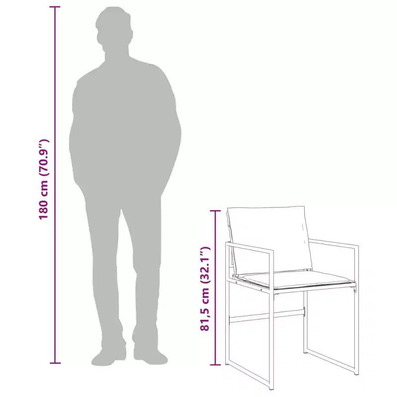 Conjunto de comedor para patio de 11 piezas de vidaXL con cojines, textileno negro