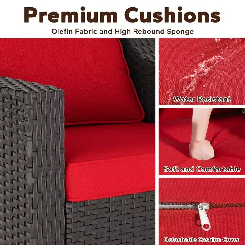 Silla mecedora giratoria para exterior UPTIOT con mesa auxiliar