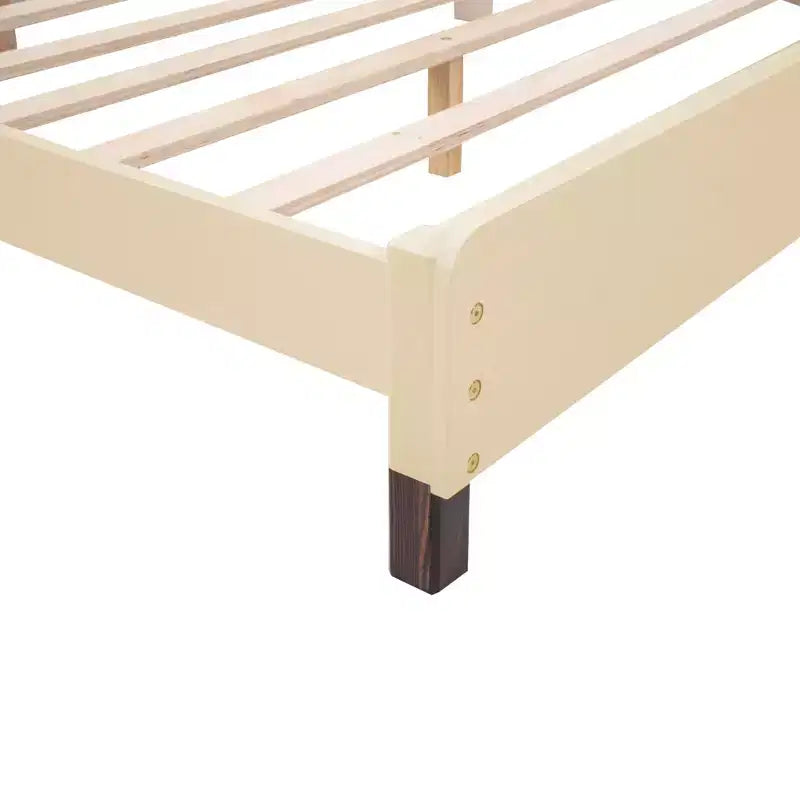 Full Size Bed Frame with House-Shaped Headboard, Wood Platform Bed Frame Full Size with LED, Wood Slat Support, No Box Spring Needed
