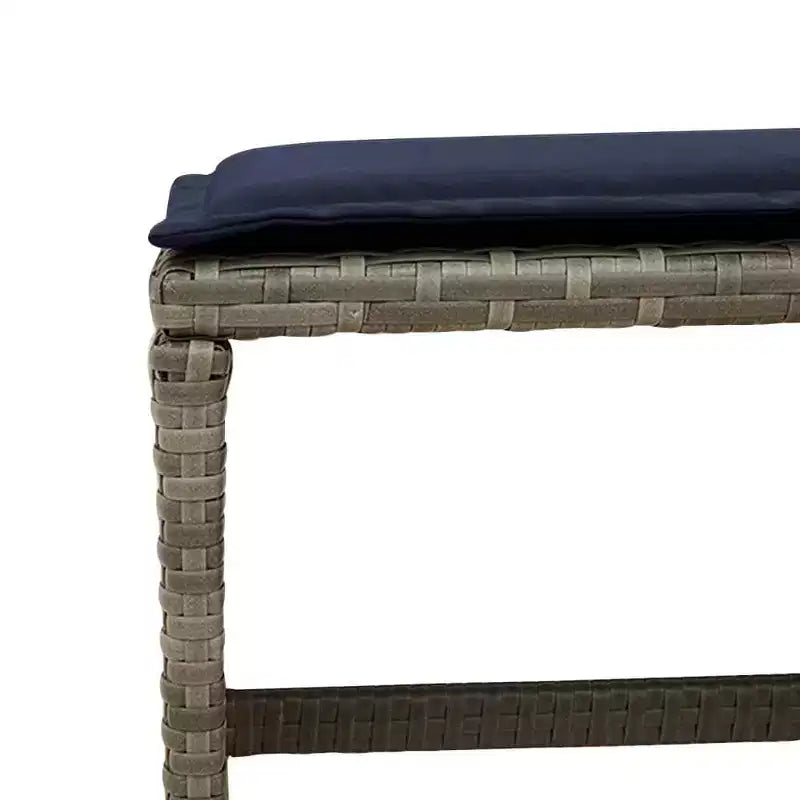 vidaXL conjunto de comedor para patio de 17 piezas con cojines, poliratán gris