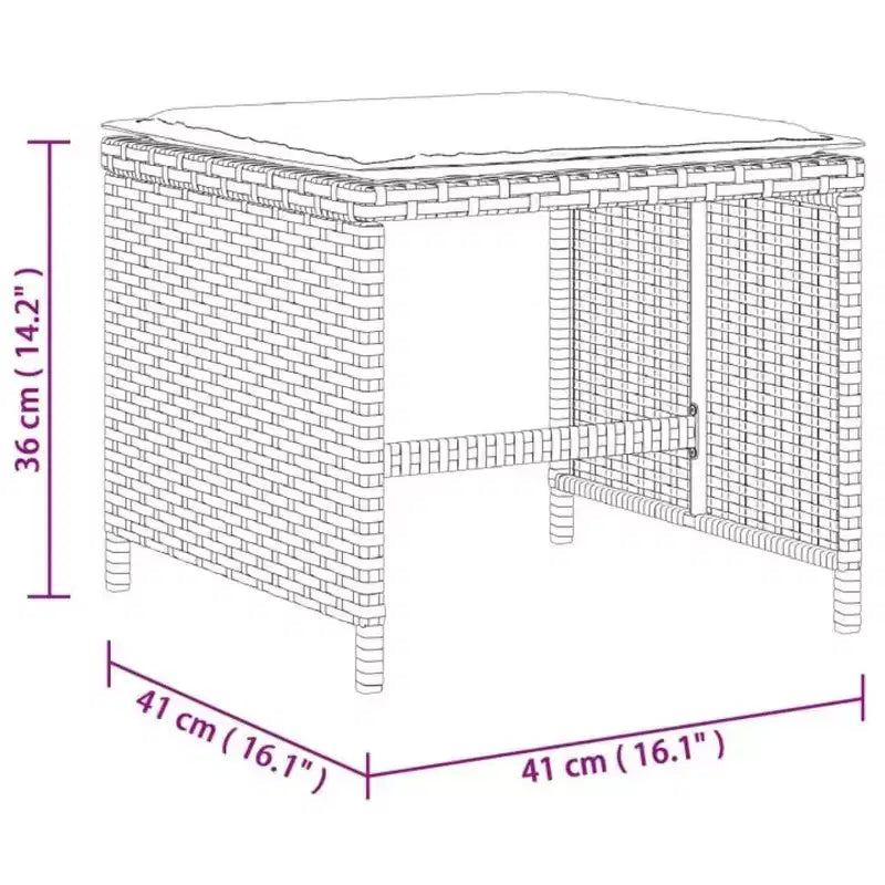 vidaXL conjunto de comedor para patio de 17 piezas con cojines, poliratán gris