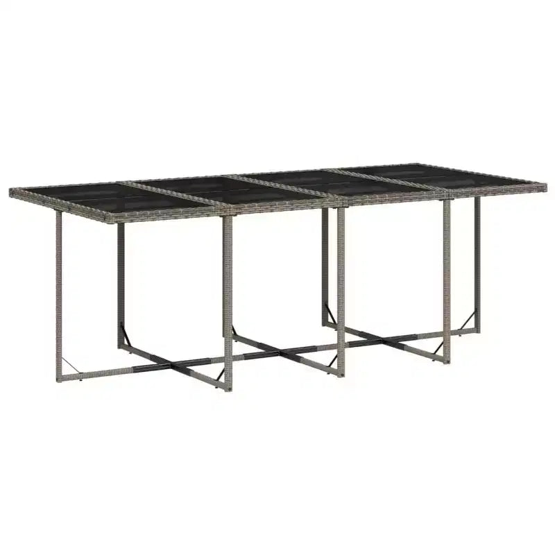 Ensemble de salle à manger de terrasse vidaXL, 12 pièces, gris et noir