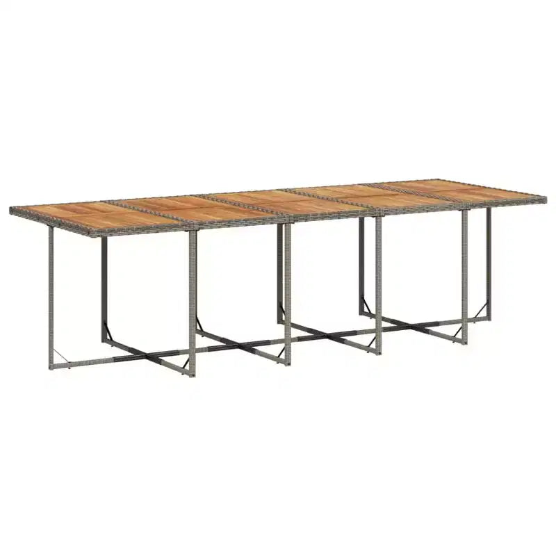 vidaXL conjunto de comedor para patio, mesa y sillas de exterior para 12 personas, gris/azul marino/marrón