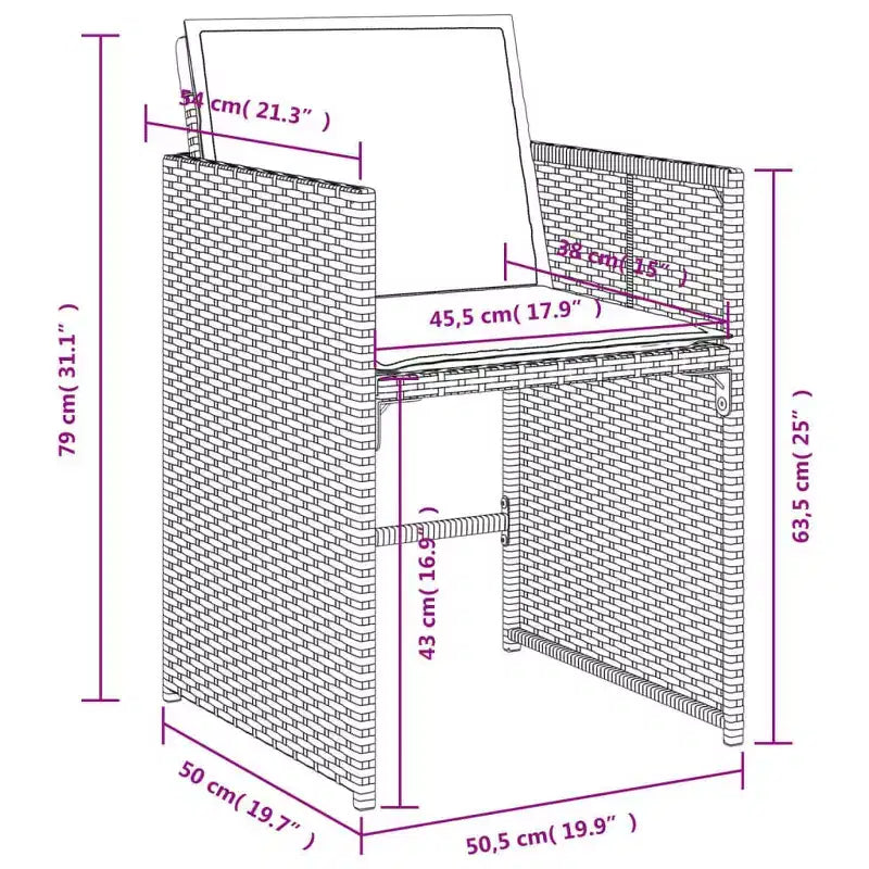vidaXL conjunto de comedor para patio, mesa y sillas de exterior para 12 personas, gris/azul marino/marrón