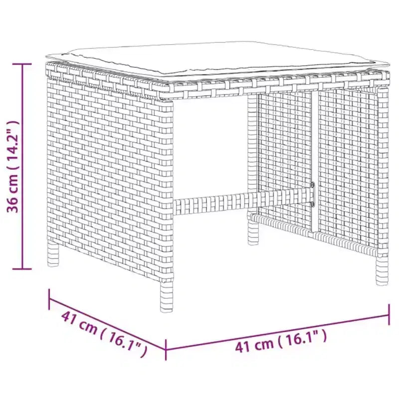 Conjunto de comedor para patio vidaXL, lote de 8 piezas, gris