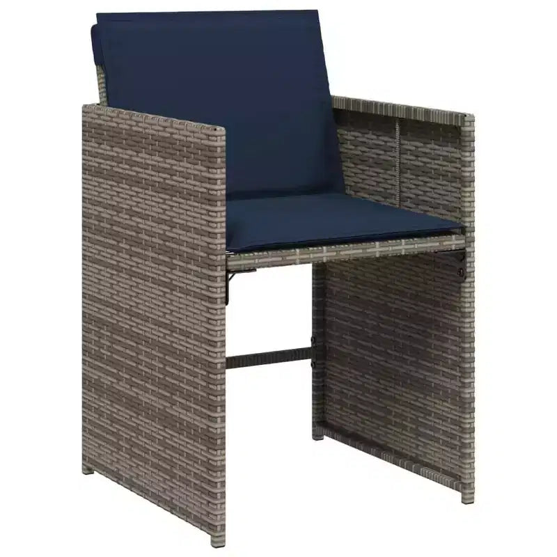 Conjunto de comedor para patio vidaXL, lote de 8 piezas, gris