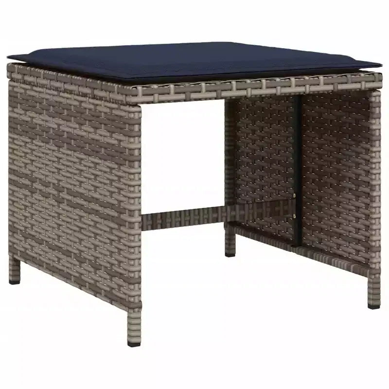Conjunto de comedor para patio vidaXL, lote de 8 piezas, gris