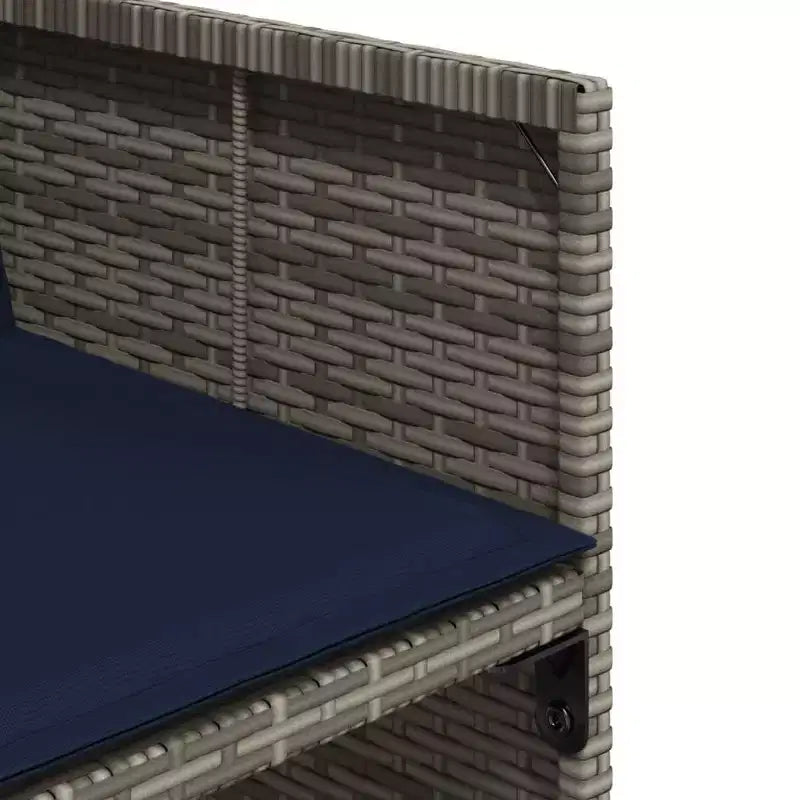 Conjunto de comedor para patio vidaXL, lote de 8 piezas, gris
