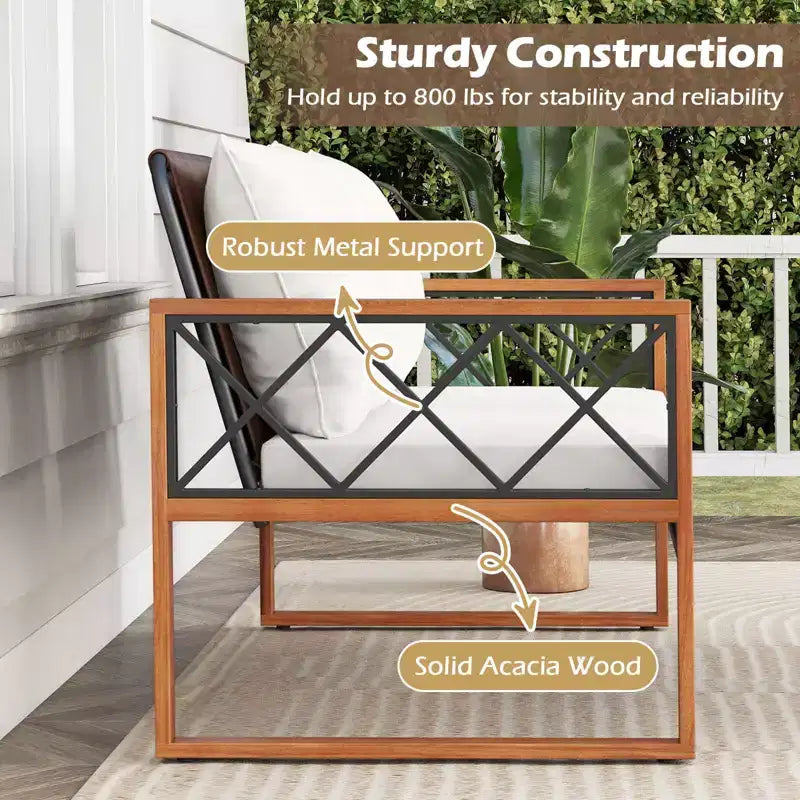 Conjunto de muebles de mimbre de PE para patio Costway de 7 piezas, con otomanas, cojines, mesas, silla y sofá