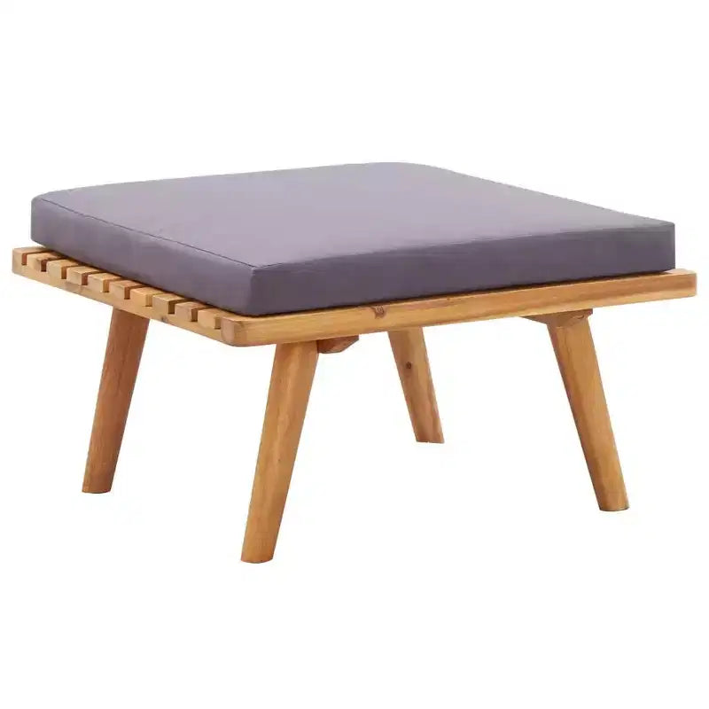 Conjunto de muebles de jardín vidaXL, cojines de asiento gris oscuro y cojines de respaldo blancos