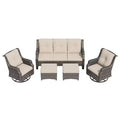 Ensemble de mobilier de terrasse extérieur en rotin tressé UPTIOT 5 pièces