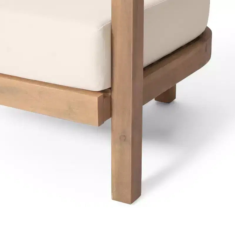 Conjunto de conversación para exterior Christopher Knight Home Aston, de madera de acacia, para 4 personas, con cojines