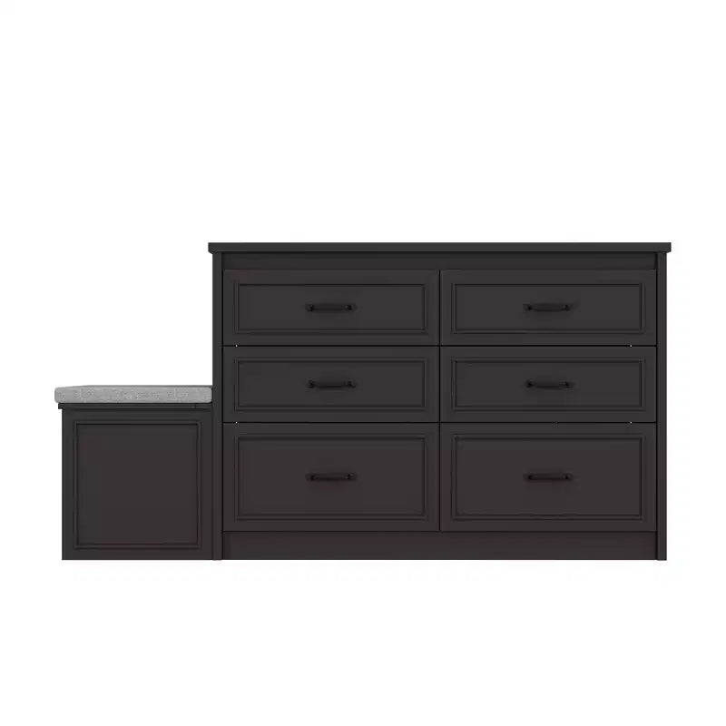 12 Drawer Closet Island Cabinet with Storage Bench