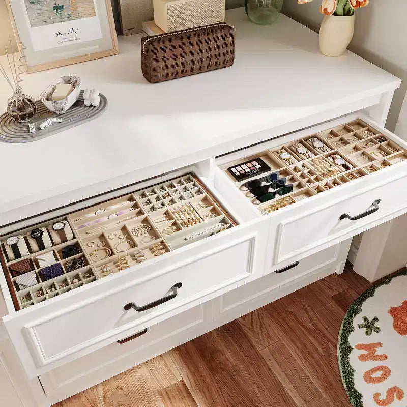 12 Drawer Closet Island Cabinet with Storage Bench