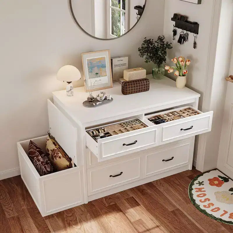 12 Drawer Closet Island Cabinet with Storage Bench