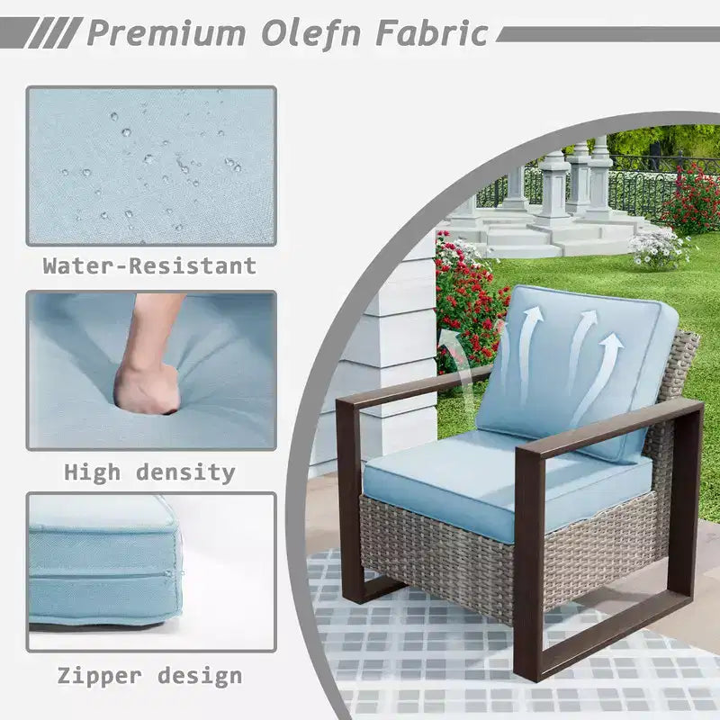 Conjunto de conversación para patio exterior UPTIOT de 8 piezas