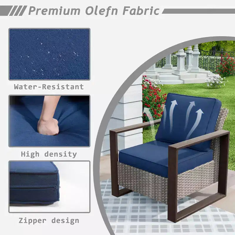 Conjunto de conversación para patio exterior UPTIOT de 8 piezas
