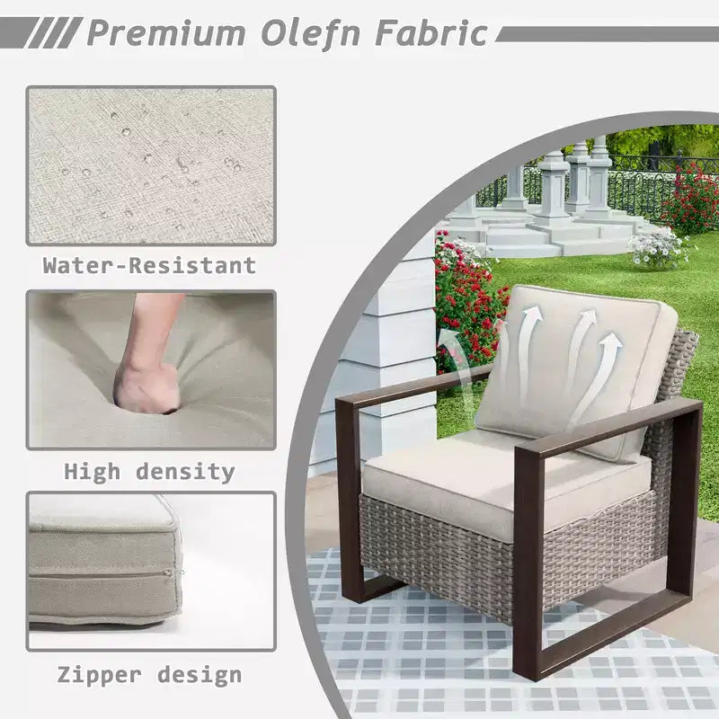 Conjunto de conversación para patio exterior UPTIOT de 8 piezas