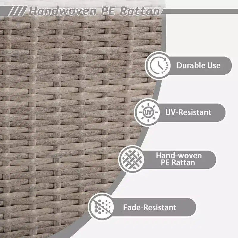 UPTIOT Conjunto de conversación para patio exterior de 7 piezas