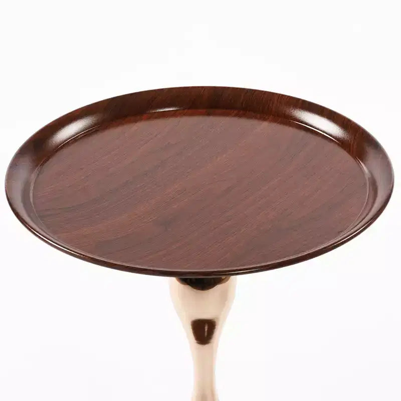 Mermaid Tail Round Metal Coffee Table Small Modern Pedestal Accent Martini Drink Decor
