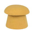 Crestview Collection Yellow Upholstered Mushroom Ottoman with Storage