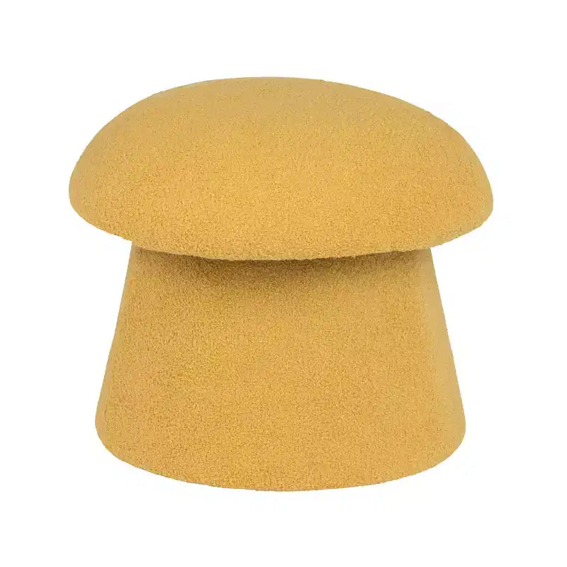 Crestview Collection Yellow Upholstered Mushroom Ottoman with Storage