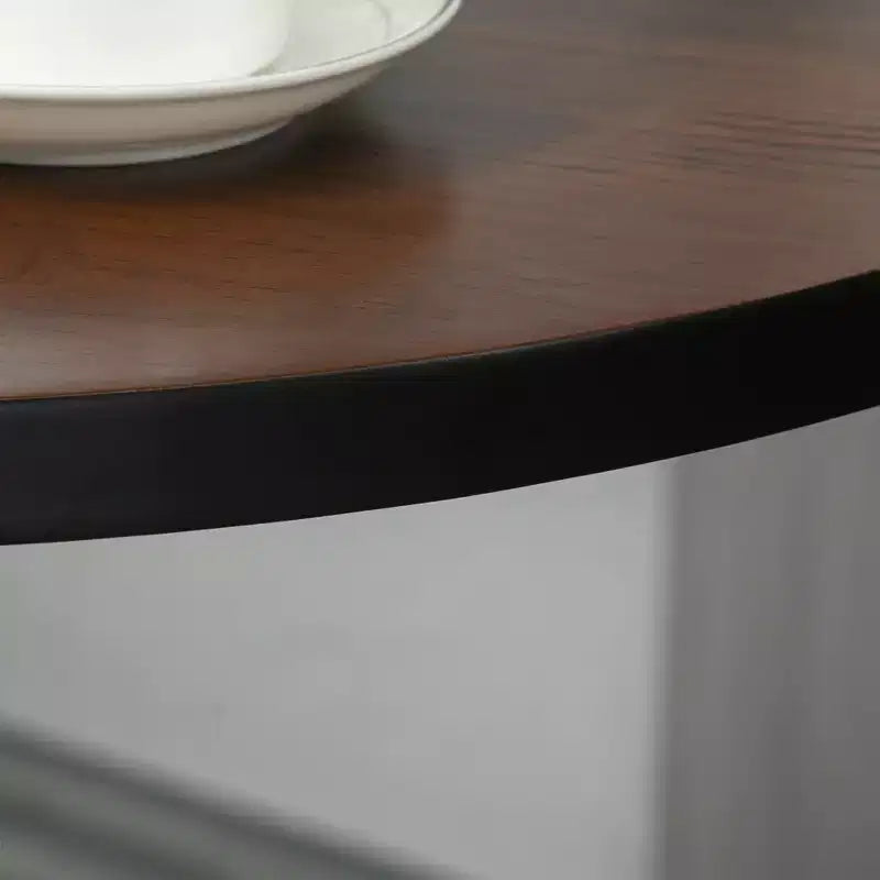 41 H Bar Height Round Bar Table, Rustic Industrial Pub Table
