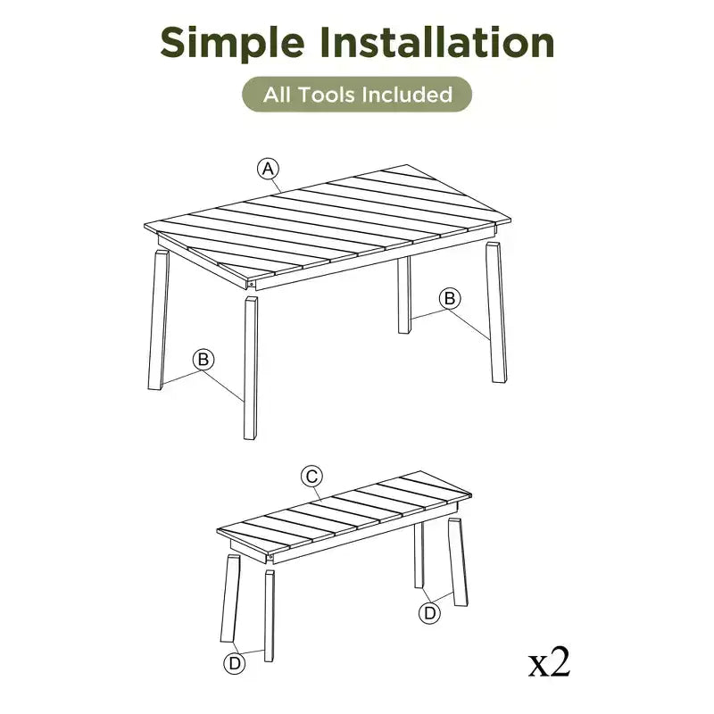 Conjunto de comedor de 3 piezas de madera de acacia JVNOXK con 2 bancos, mesa de picnic para patio y jardín, natural