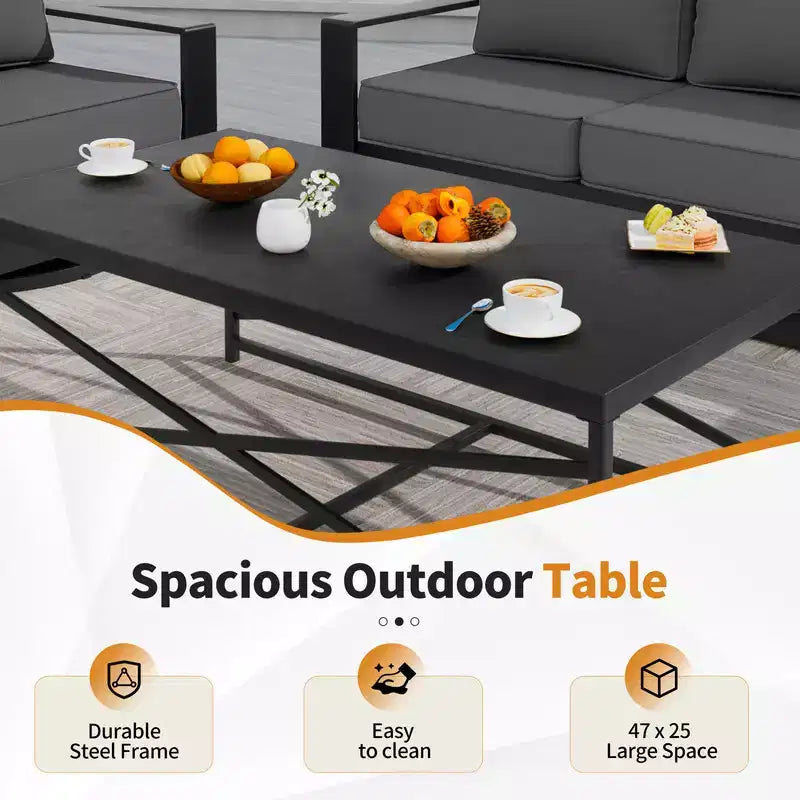 Conjunto de conversación para patio exterior UPTIOT de 4 piezas