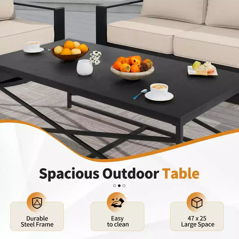 Conjunto de conversación para patio exterior UPTIOT de 4 piezas