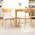 Set of 2 Mid-Century Modern Dining Chairs with Cushioned Seats, Wood Dining Room Chairs for Kitchen or Dining Room-Panipeachy