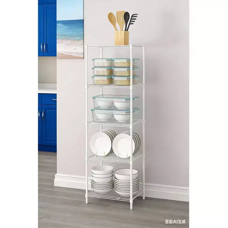 5-Tier Wire Shelving Unit, Adjustable Metal Storage for Kitchen Pantry Garage