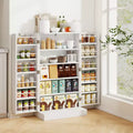 41" Tall Pantry Cabinet Kitchen Storage with Doors and Adjustable Shelves