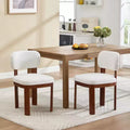 GDFStudio Edgell Modern Rubberwood and Fabric Upholstered Dining Chairs (Set of 2)