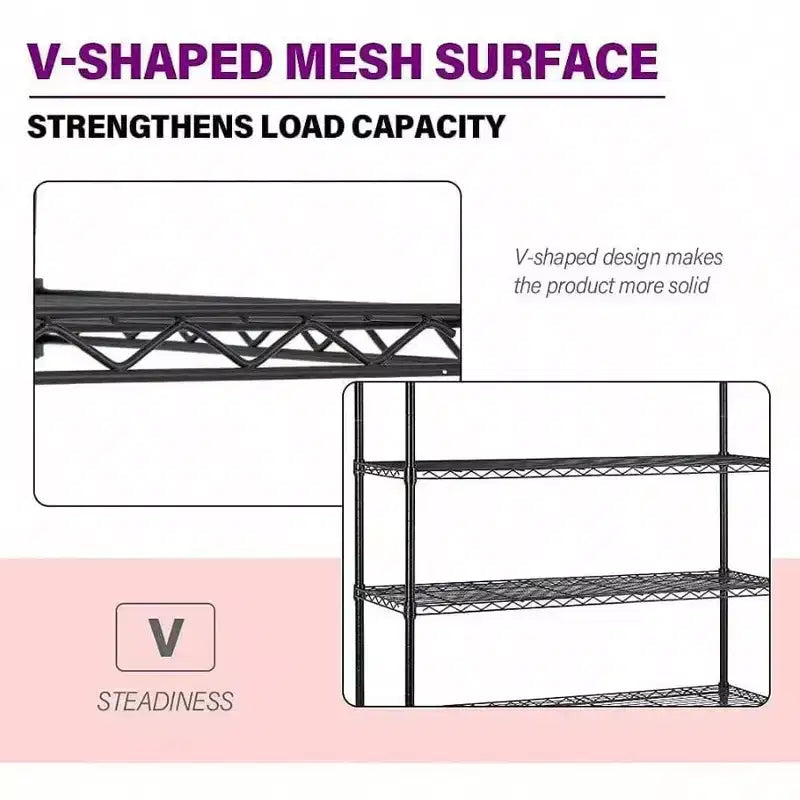 48 inch L18 inch W82 inch H Wire Shelving Unit Storage Cart Metal Shelf Rolling Utility Cart 2100Lbs Capacity with 6 Tier