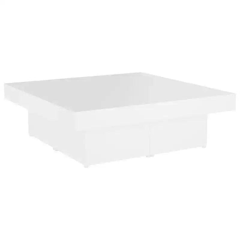 vidaXL Coffee Table White Engineered Wood Large Modern Square