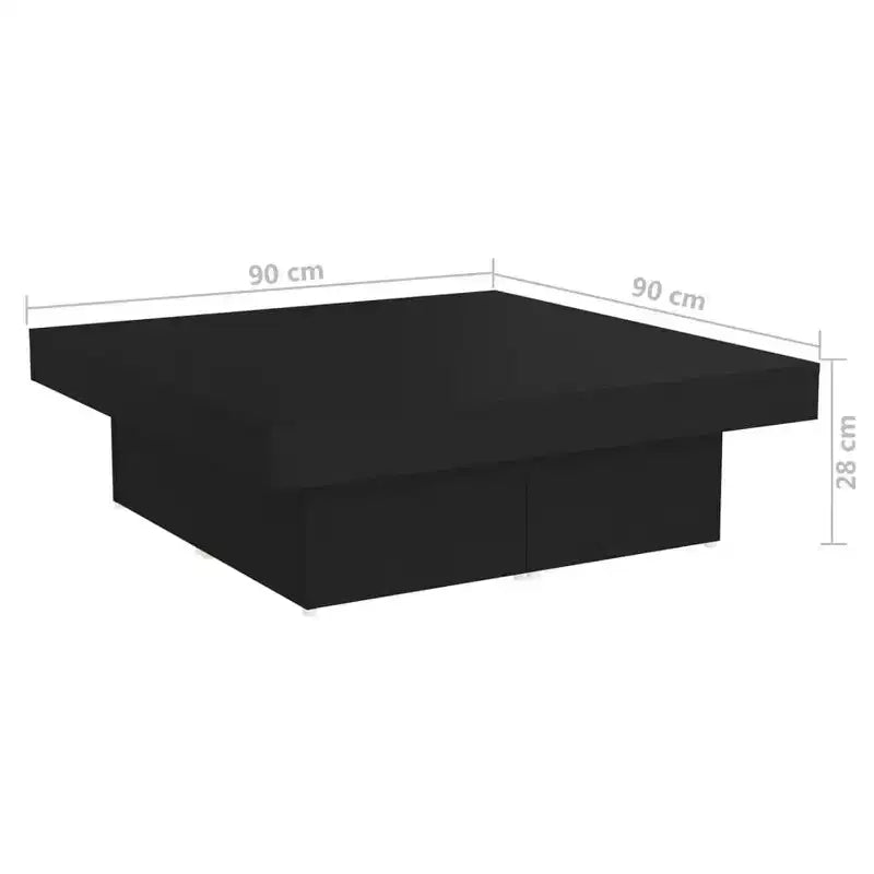 Large Modern Square Coffee Table, Engineered Wood