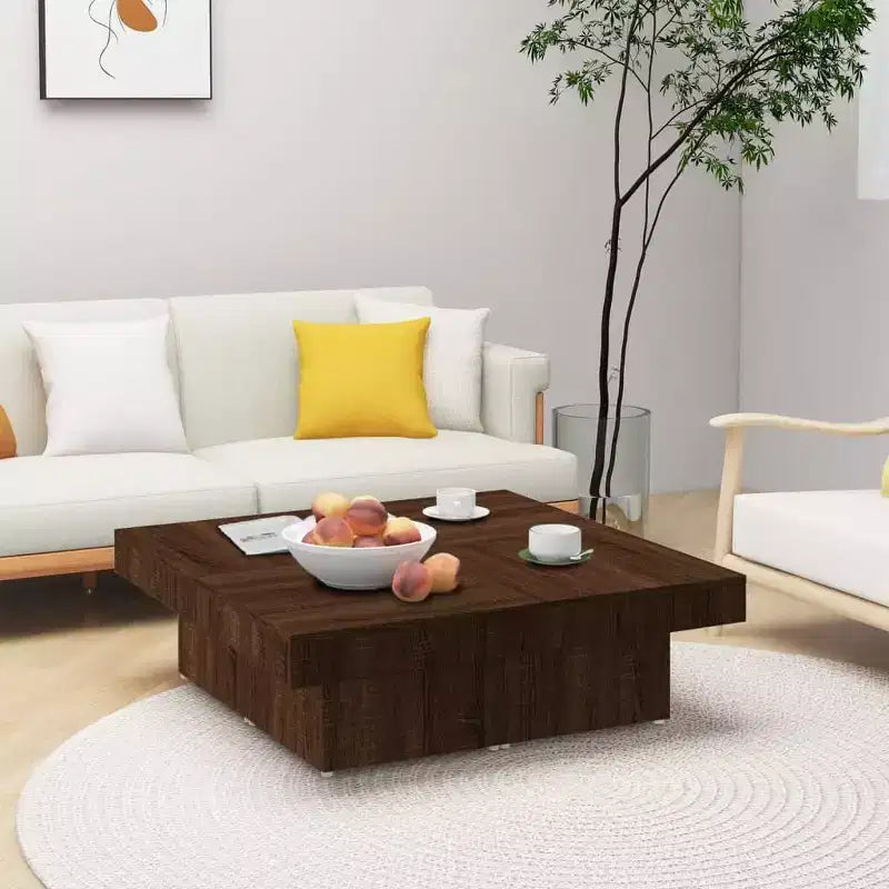Large Modern Square Coffee Table, Engineered Wood