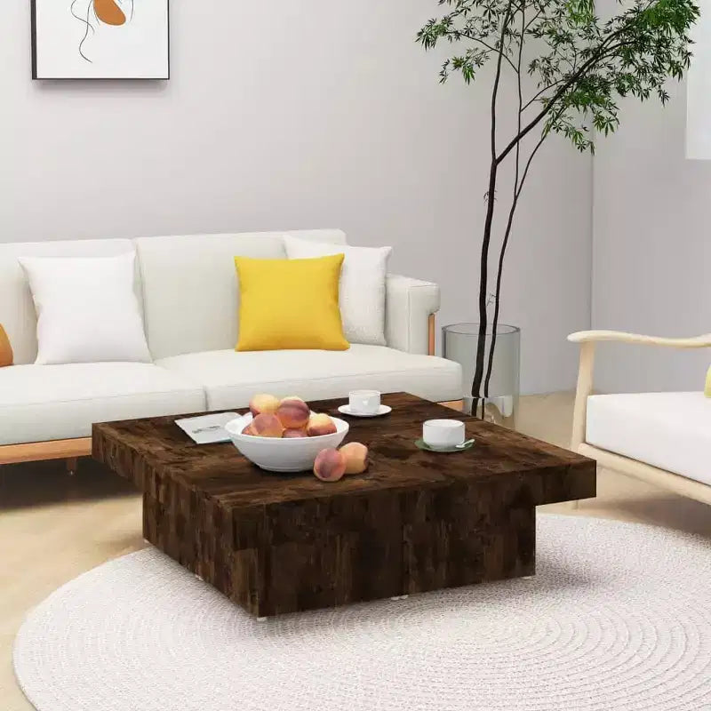 Large Modern Square Coffee Table, Engineered Wood