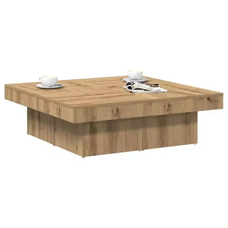 Large Modern Square Coffee Table, Engineered Wood