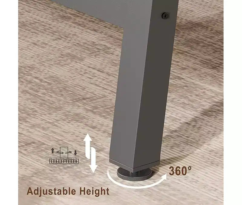 Industrial Dining Table for 6-8 People, Large Wooden Kitchen Table with Sturdy Metal Frame, Long Rectangular Dining Table Seats 6