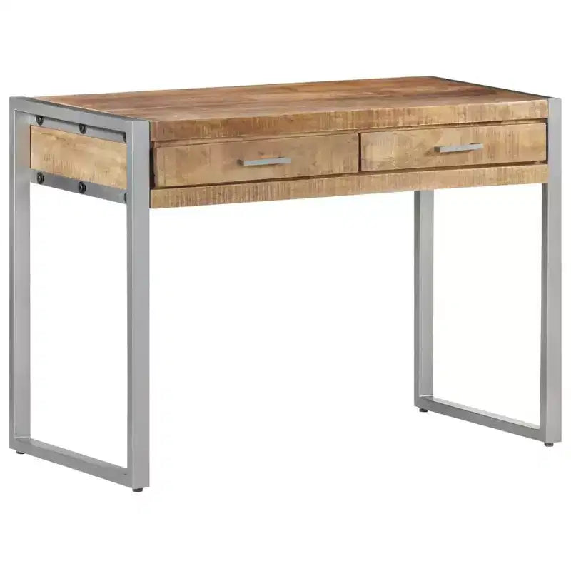 vidaXL Desk 42.5x19.7x29.5 Rough Mango Wood