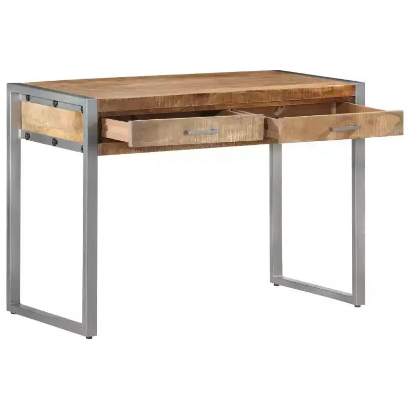 Industrial Desk 42.5"x19.7"x29.5" in Rough Mango Wood