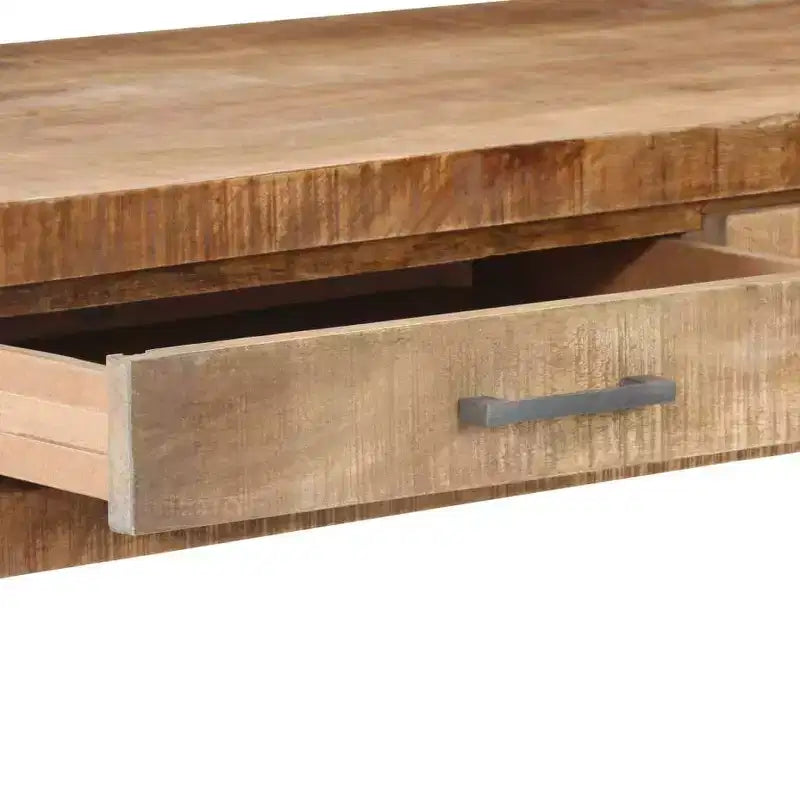 Industrial Desk 42.5"x19.7"x29.5" in Rough Mango Wood