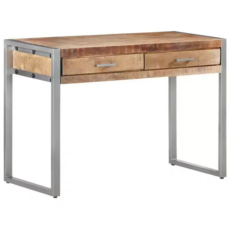 Industrial Desk 42.5"x19.7"x29.5" in Rough Mango Wood