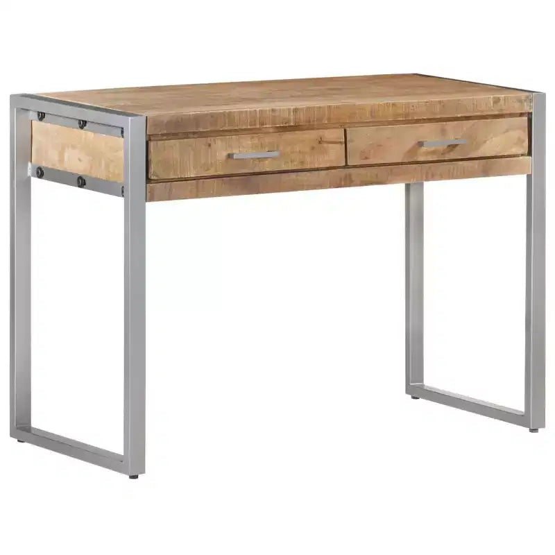 Industrial Desk 42.5"x19.7"x29.5" in Rough Mango Wood