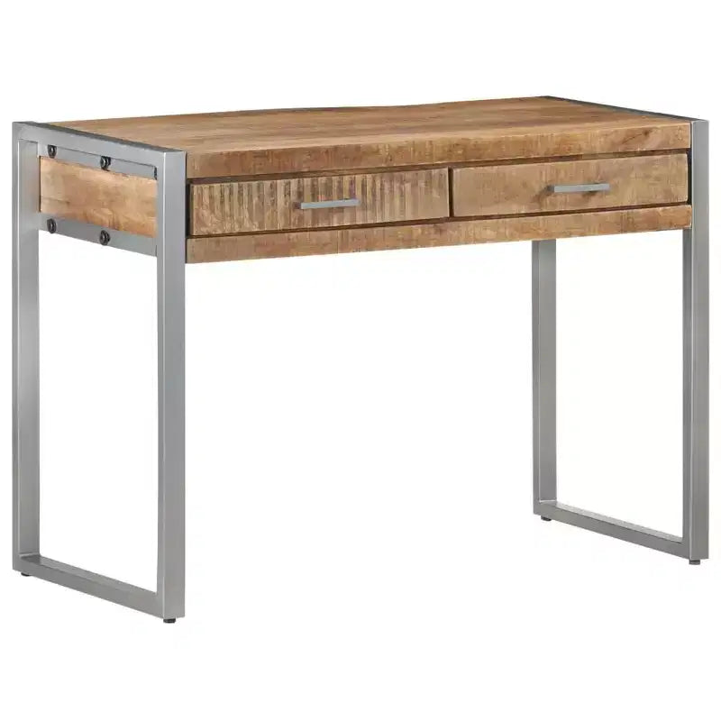 Industrial Desk 42.5"x19.7"x29.5" in Rough Mango Wood