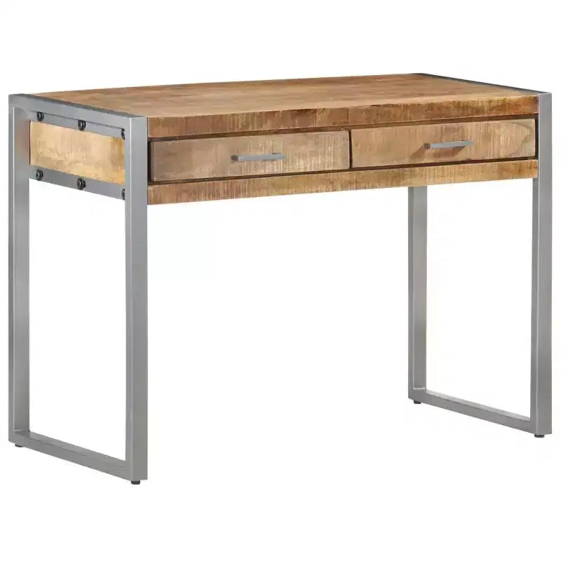 Industrial Desk 42.5"x19.7"x29.5" in Rough Mango Wood