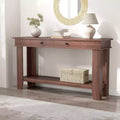 Acekool 54 Farmhouse Console Table, Entryway Table with Drawers and Open Shelf for Living Room or Hallway